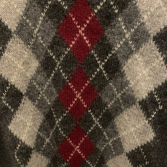 Vintage Men's Scottish Shetland 100% Wool Sweater L Vest Made in England - Picture 3 of 5